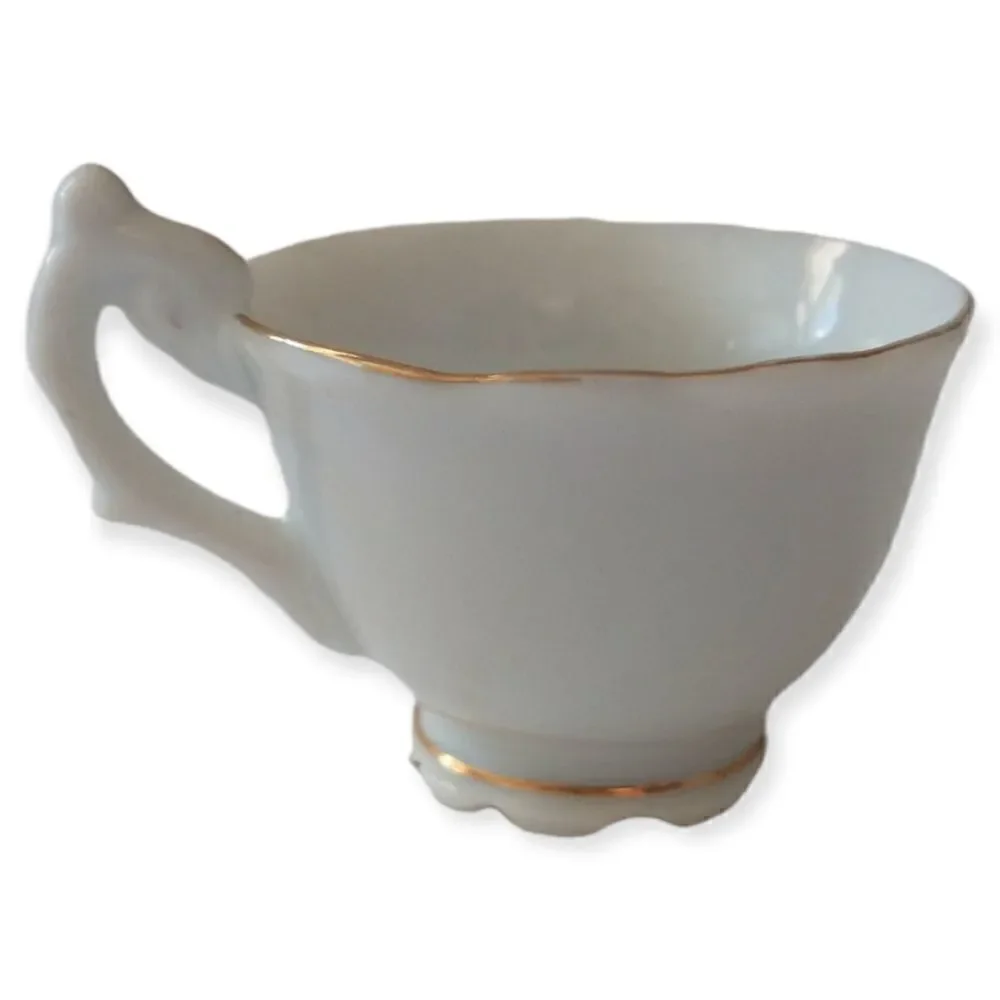 MINI Demitasse Floral Tea Cup Porcelain Air‎ Plants Succulents Violets Diorama